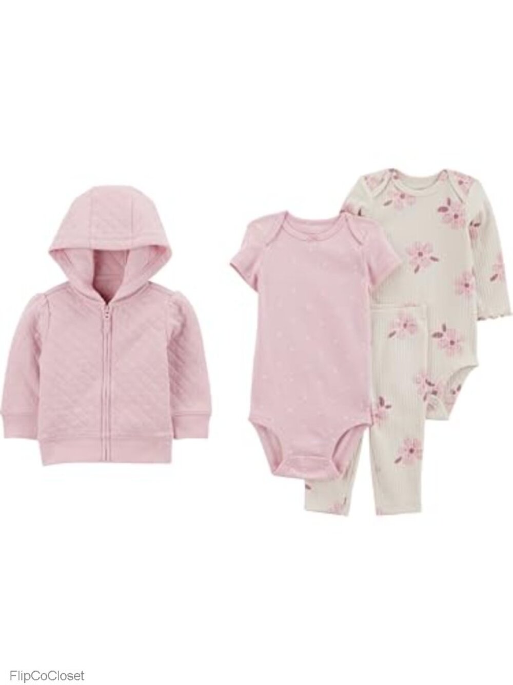 Carter's 4-Piece Baby Girls Bodysuit Pants Jacket Set